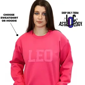 Pink Limited Edition Choose Sweatshirt Hoodie,T-shirt: Zodiac Puff Print Top Unisex, Astrology Apparel