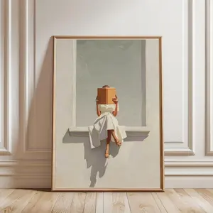 [SALE UP TO 50% + FREE SHIP] Woman Reading Print - Neutral Wall Art, Library, Book Lover Gifts, Minimalist Decor, Dopamine Decor, Reading Decor, Book Prints, Bedroom Art posterr