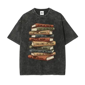Black History Month Black Leaders African American Teachers Oversize Unisex Washed T-Shirt for Women and Men's Unisex Fit Batik Cotton Oversize Streetwear Menswear  Super Soft Pre-Shrunk