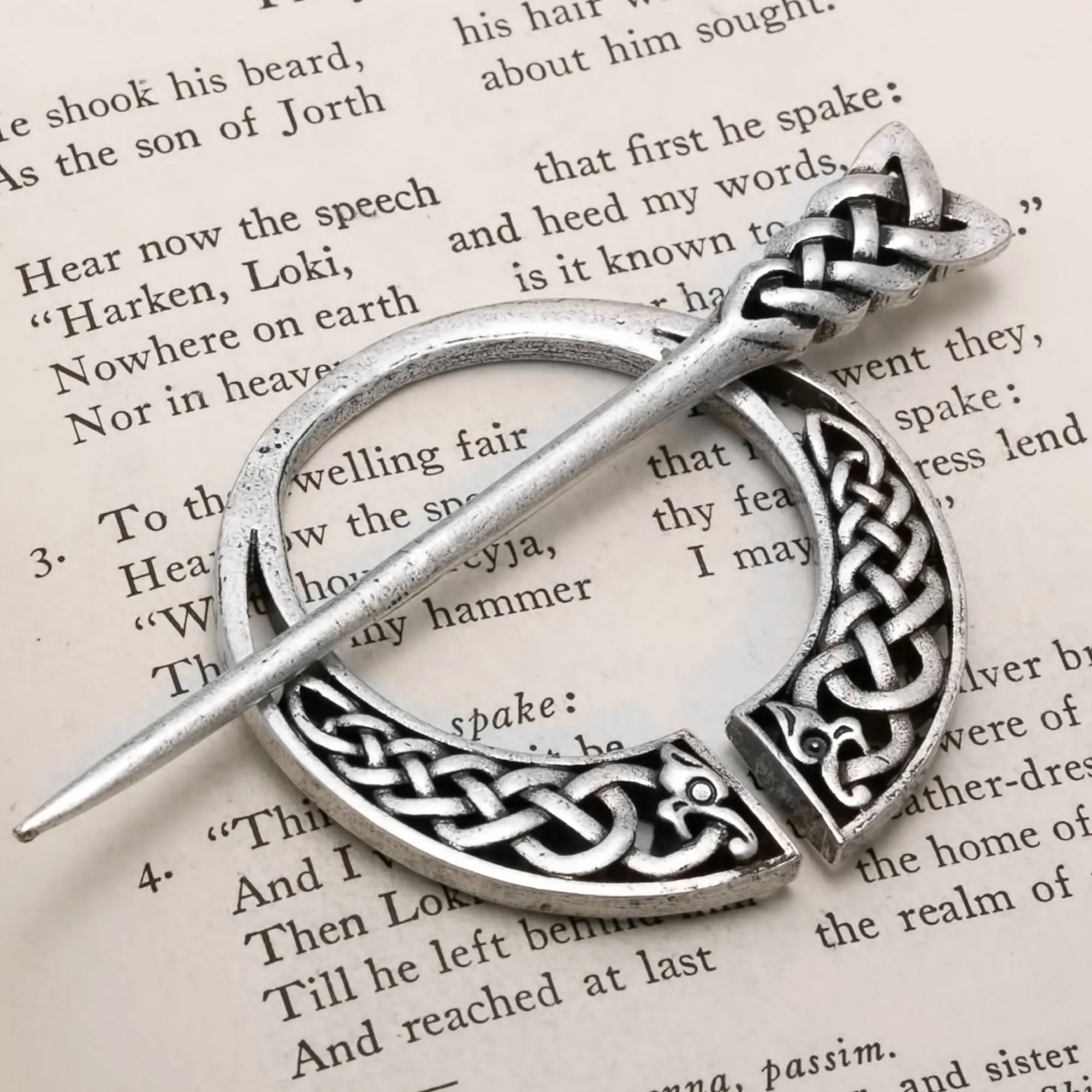 Viking Dragon Plait Borre Fibula Brooch