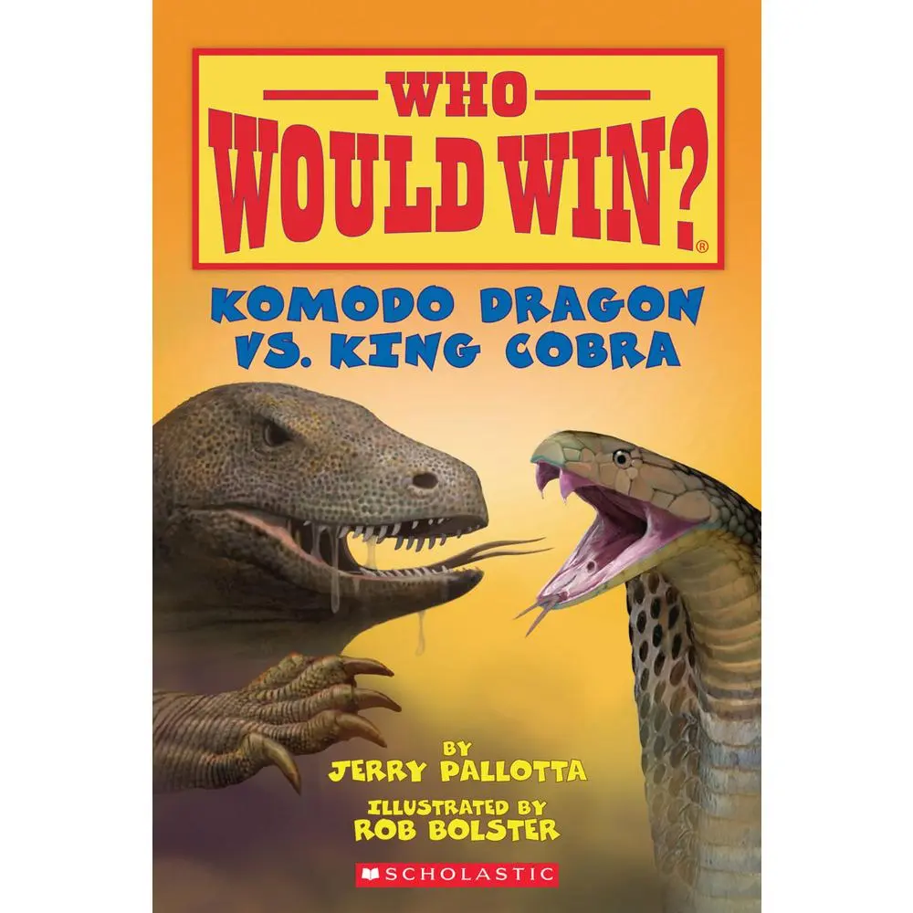 Used Paperback Book - Komodo Dragon vs. King Cobra by Jerry Pallotta (English) - Educational School & Office Stationery Supplies with Ferocious Animal Comparisons, Amazing Facts, Illustrations
