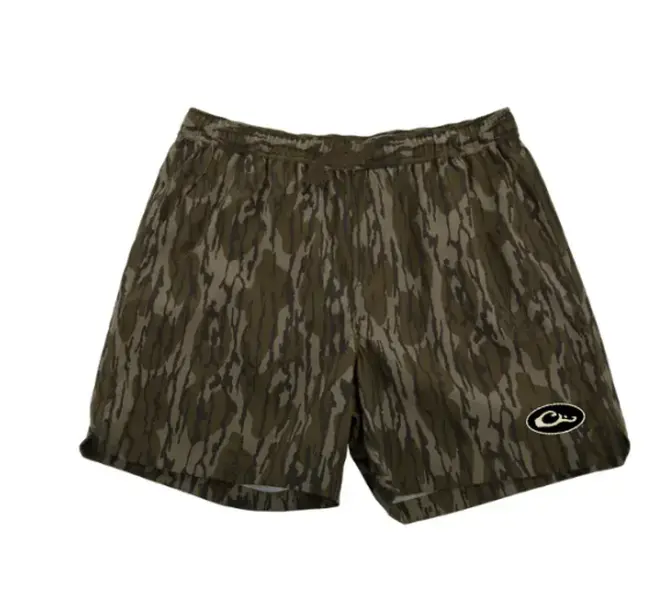 Drake Hunting Bottomland Camo Shorts | Timber Camouflage Shorts | Woodland Hunting Shorts | Men's Outdoor Shorts | Duck Hunting Shorts | Deer Hunting Shorts | Tactical Training Shorts | Quick Dry Athletic Shorts | Lightweight Summer Shorts | Hunter Gift
