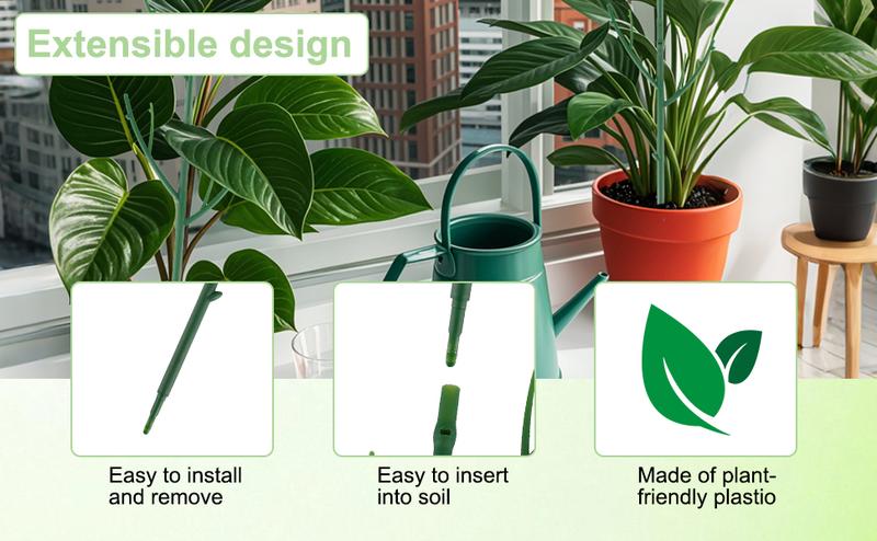 PERSZENStackable Monstera Plant Support Stakes, Plant Support Stakes for Indoor Plants Tall, Plant Climbing Support for Monstera, Philodendron, Potted Plants, Plant Poles for Climbing Plants (6PCS/15PCS)