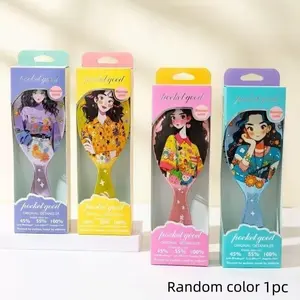 Shiny Princess Heat Transfer Print Cushion Comb, Volumizing Hair Comb for Women, Scalp Massage Brush, Styling Tool for Girls