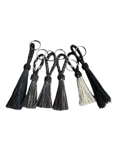 Western Style Keychain Horse Whip Llavero Vaquero Pelo Caballo Cuarta