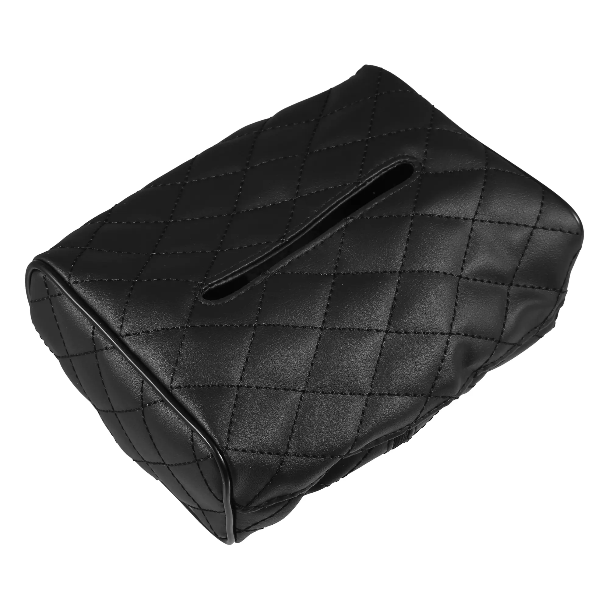 Car Tissue Box Cover Pumping Paper for Sun Visor Seat Back Center Console PU Leather Tissue Holder for Vehicle