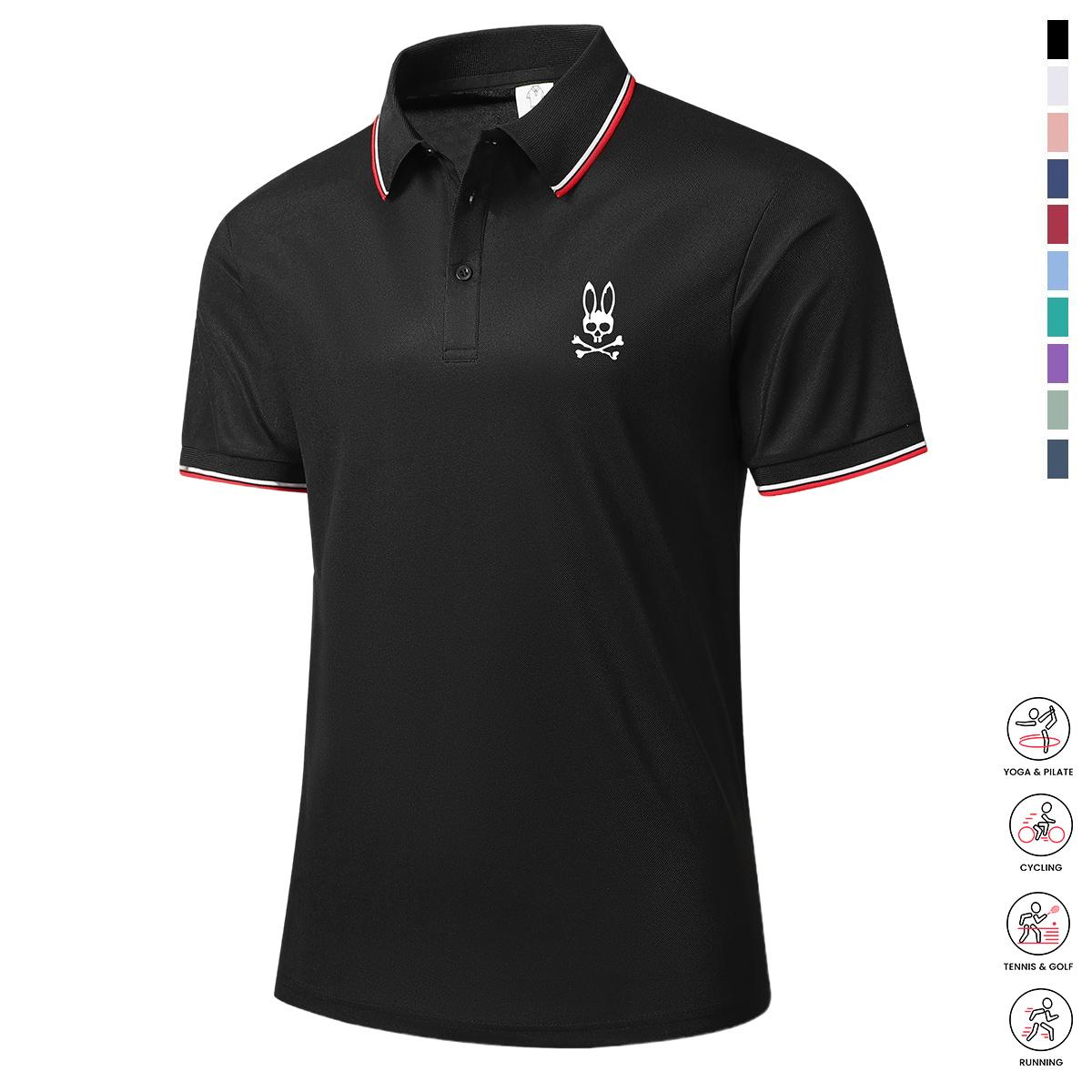 Men’s casual short-sleeve polo shirt set, 4 pieces, mixed colors; printed polo shirts, breathable and cool, suitable for all seasons—an ideal choice for holiday gifts. Men’s casual short-sleeve polo shirt set, 4 pieces, mixed colors; printed polo shirts, breathable and cool, suitable for all seasons—an ideal choice for holiday gifts.