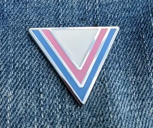 Transgender Pride Flag Triangle LGBTQ Trans Flag - Enamel Pin