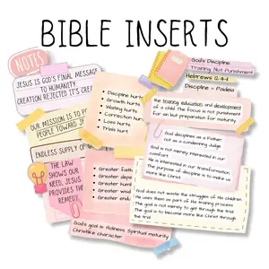 Bible inserts