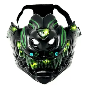 Steampunk Style LED Light UP Metallic Half Face Masquerade Party Masks
