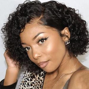 Luvme hair Pre Cut Trendy Short Cut Curly Minimalist HD Lace Glueless Side Part Wig  Live-Streaming