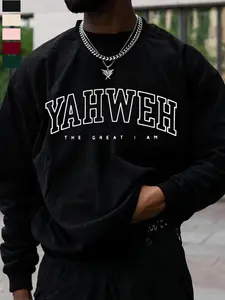 Men's Letter Print Hoodie, Fitted, Fashionable and Unique Design, Trendy Street Style, Perfect for Personal Expression, Casual Wear, Long Sleeve