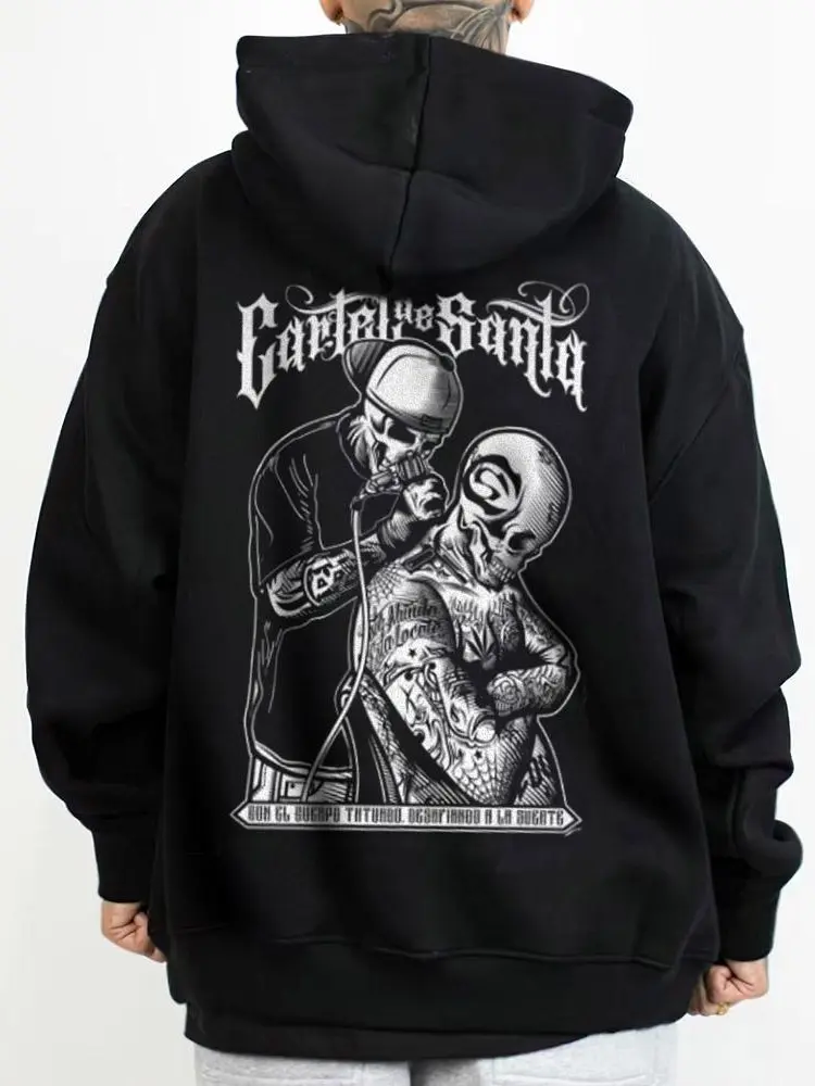 Cartel Santa Chicano Clothing, Gangster clothes, Hoodies for men, Men's clothing, Streetwear, Graphic tee Oversized Sweatshirts