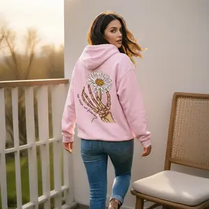 Positive Hoodie, Inspirational Quotes Adult Hooded Sweatshirt, Gifts For Her, Mental Health Shirts, Flower Sweatshirt, Therapy Shirt, No Rain No Flowers