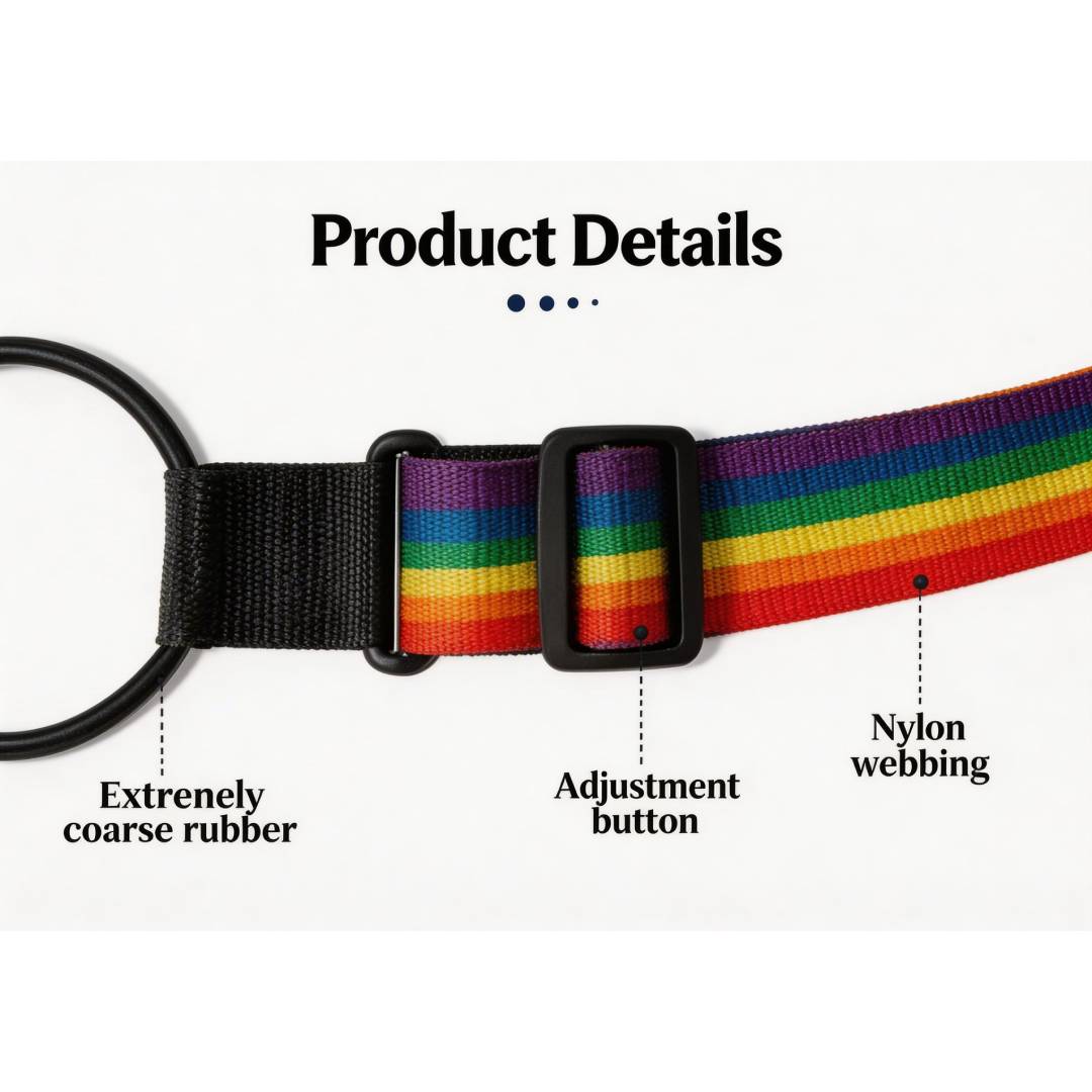 2 Pack Rainbow Adjustable Nylon Luggage Straps, 40cm Elastic Suitcase Belts for Travel Business Trip, Heavy-Duty Baggage Ties for Secure Luggage & Bags
