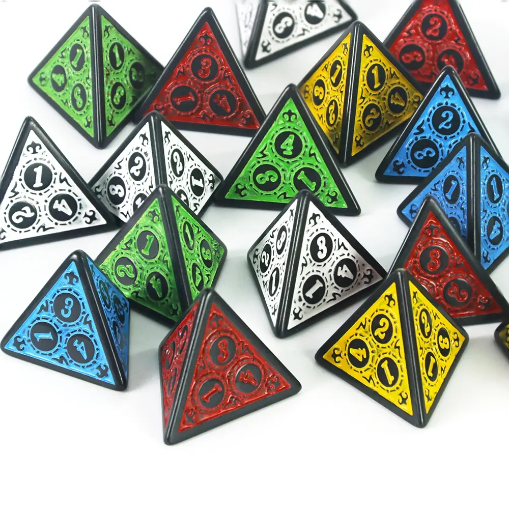 10pcs Durable Acrylic Dice Set, Essential Tabletop Gaming Dice for Dungeons Game and Role-Playing Games