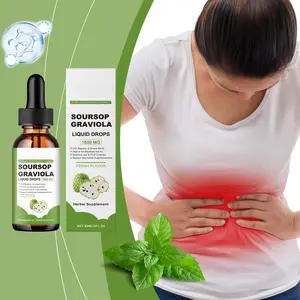 【GRAB 3 NOW】Soursop Graviola Liquid Drop for Cell Support & Regeneration, Immune System and Gut Health Support, Pure Soursop Bitters Liquid, High Absorption,Natural Flavor Herbal Energy Supplement Edible Healthcare Boost Fitness Dietary