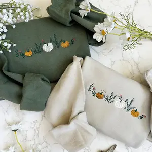Embroidered Fall Sweatshirt