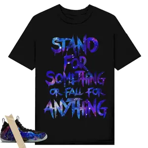 Galaxy Foamposite One Zoom Rookie Obsidian Black Anthracite T Shirt Match STAND, Shirt To Match sneaker Streetwear Graphic Shirt Men Women