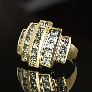 Bold fashion jewelry.Vintage, gorgeous, grand, and light luxury style, presenting a full three-dimensional sense and a sense of luxury as a whole.Channel setting design.Polished gold tone finish.Everyday luxury accessory.