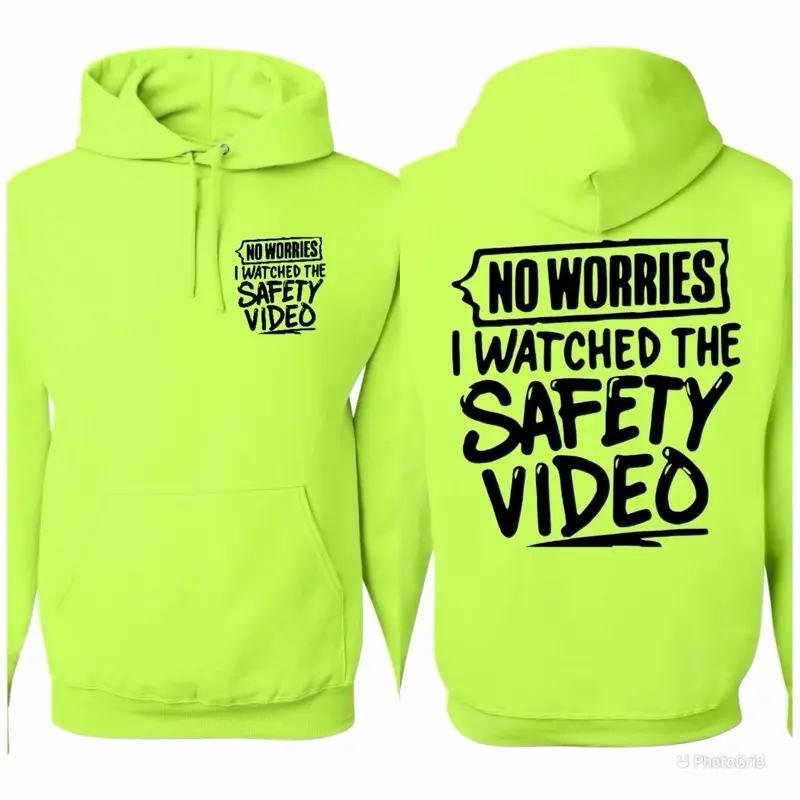 Safety Video Hoodies, work hoodie, jobsite hoodie, workwear Safety Video Hoodies, work hoodie, jobsite hoodie, workwear