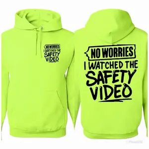 Safety Video Hoodies, work hoodie, jobsite hoodie, workwear
