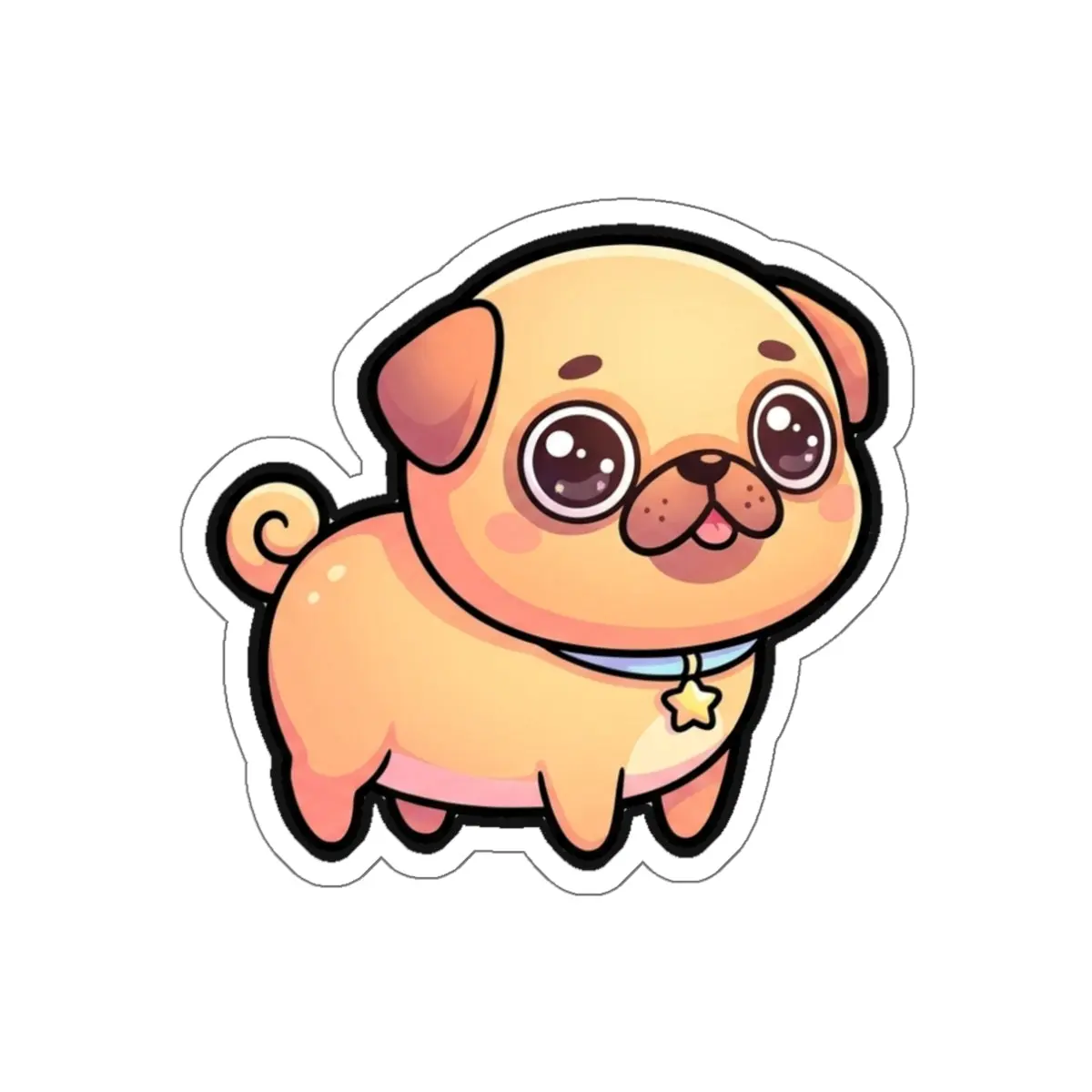 Chibi Pug Sticker | Tritan