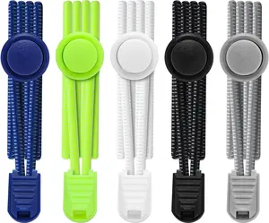 5 Pairs No Tie Shoe Laces for adults, Elastic Shoe laces,shoe laces tieless, no tie shoe laces for kids