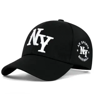 NY Embroidered Baseball Cap Casual Outdoor Sun Hat for Men & Women Adjustable for Spring Autumn Travel Beach Vacation