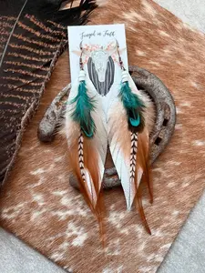 Kalispell Feather Earrings | White