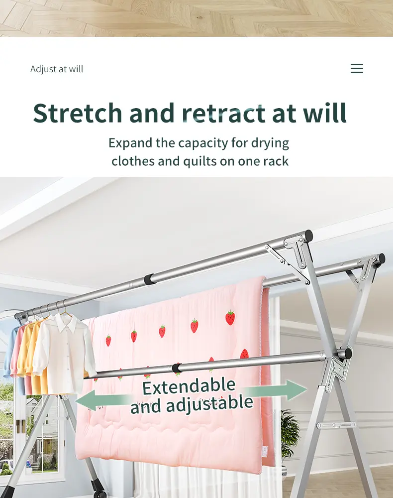 MiAoLi Stainless Steel Clothes Rack with Wheels - Foldable, Adjustable, Heavy-Duty Rolling Drying Rack, 63-Clothes Capacity Indoor/Outdoor Home Laundry Solution (1 Unit), Stainless Steel Clothes Rack With Wheels – 63\, Fold Drying Racks