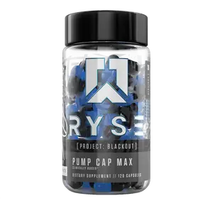 RYSE Up Supplements Project Blackout Pump Cap Max - Stimulant Free Pump Formula  (120 Capsules)