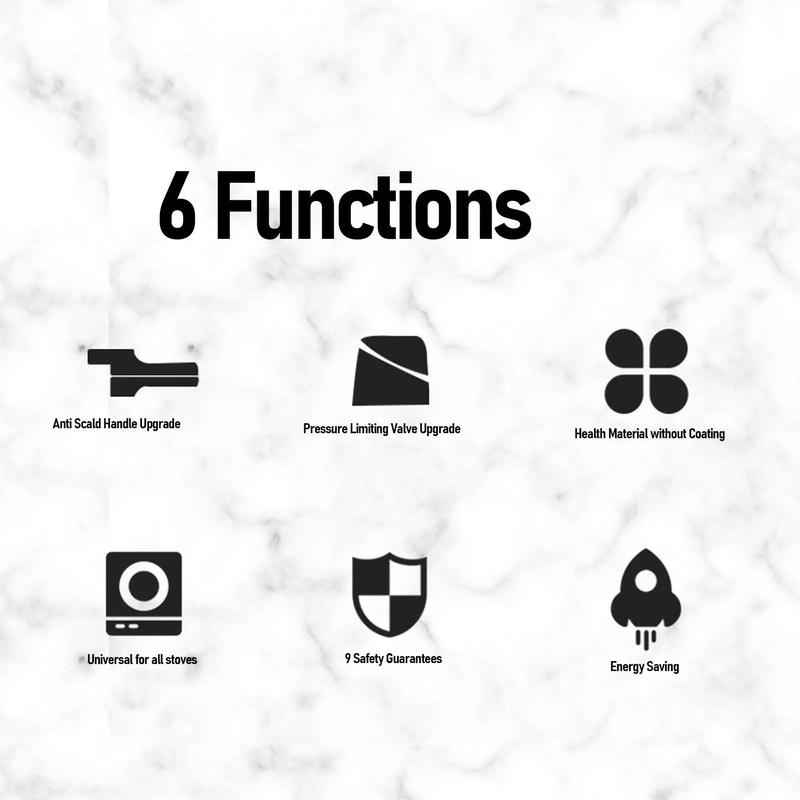 Pressure Cooker With Steam Rack for Kitchen 3L Explosion Proof Aluminium Alloy Safety Stovetop Fast Cooking Canning Cooker Pot