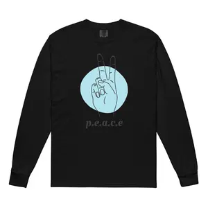 Garment-dyed heavyweight long-sleeve shirt