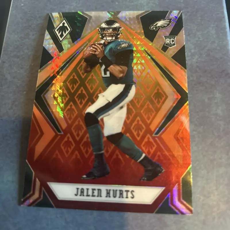 2020 Jalen Hurts Panini Phoenix Rookie Card Eagles Football Trading Card