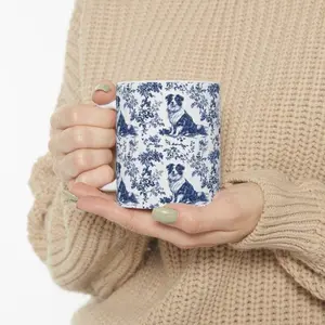 [Sale off up to 50%] Australian Shepherd French Toile De Jout Mug, Australian Shepherd Mug, Aussie, Australian Shepherd Gift, Aussie mom, Dg mom mug, 11oz & 15oz ceramic mug