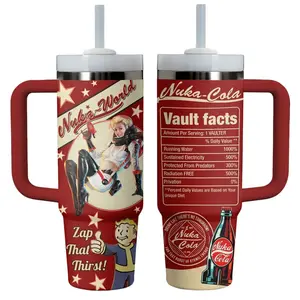 Gaming Inspired Tumbler 40oz 20oz With Handle Large Capacity Travel Mug Cool Gamer Drinkware Gift for Video Game Fans