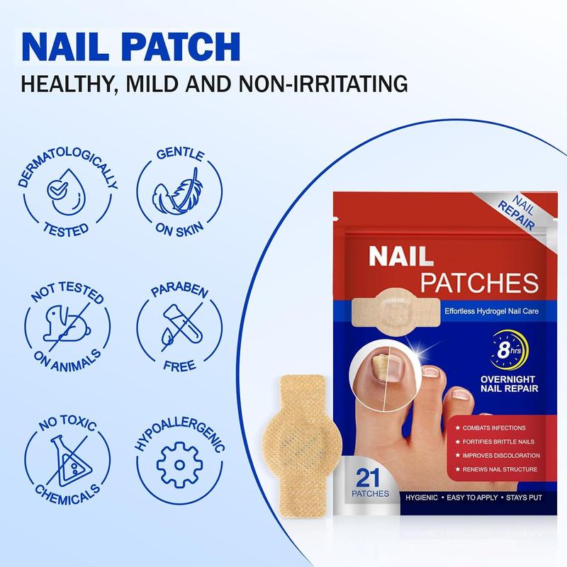 Professional-Grade Nail Recovery Patches – Hydrogel Technology for Overnight Repair of Brittle, Layered & Trauma-Affected Nails