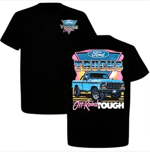 Ford Trucks Off-Road Tough T-Shirt, Vintage Blue F-Series Truck Graphic Tee for Men, Classic Car Lover Apparel, Retro 4x4 Offroad Design Top, Gift for Truck Enthusiasts