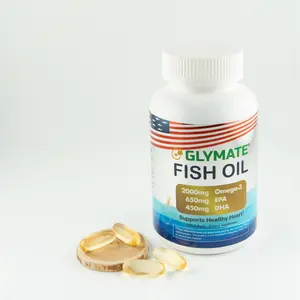 Glymate Fish Oil 2000mg Omega3, 650mg EPA, 450mg DHA - Supports Healthy Heart and Brain, Dietary Supplements