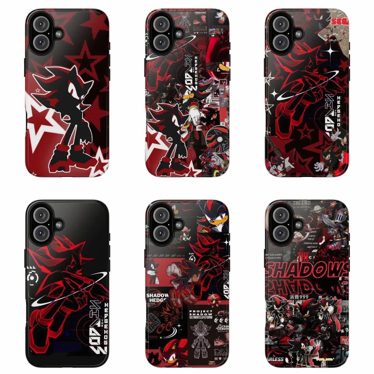 6 Styles Shadow the Hedgehog Electroplated Touch Phonecase, Gifts for Fans, for iPhone 17 16 15 14 13 12 11 & Samsung S25 24 23 22 21, Trending 25  T