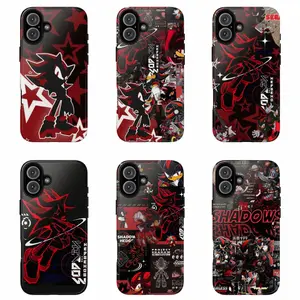 6 Styles Shadow the Hedgehog Electroplated Touch Phonecase, Gifts for Fans, for iPhone 17 16 15 14 13 12 11 & Samsung S25 24 23 22 21, Trending 25  T