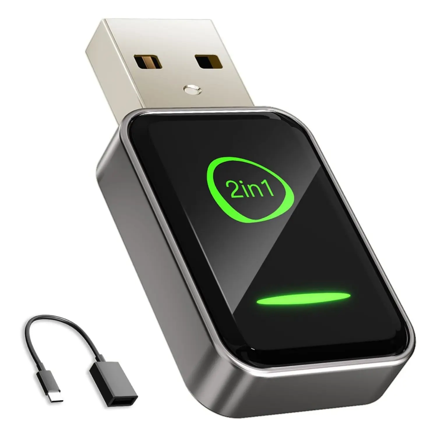 Mini wireless CarPlay adapter compatible with Apple iPhone iOS 10+, no latency and fast, plug-and-play, supports seamless multi-user connection, converts wired CarPlay to a wireless receiver for 2018+ models, USB-A/Type-C