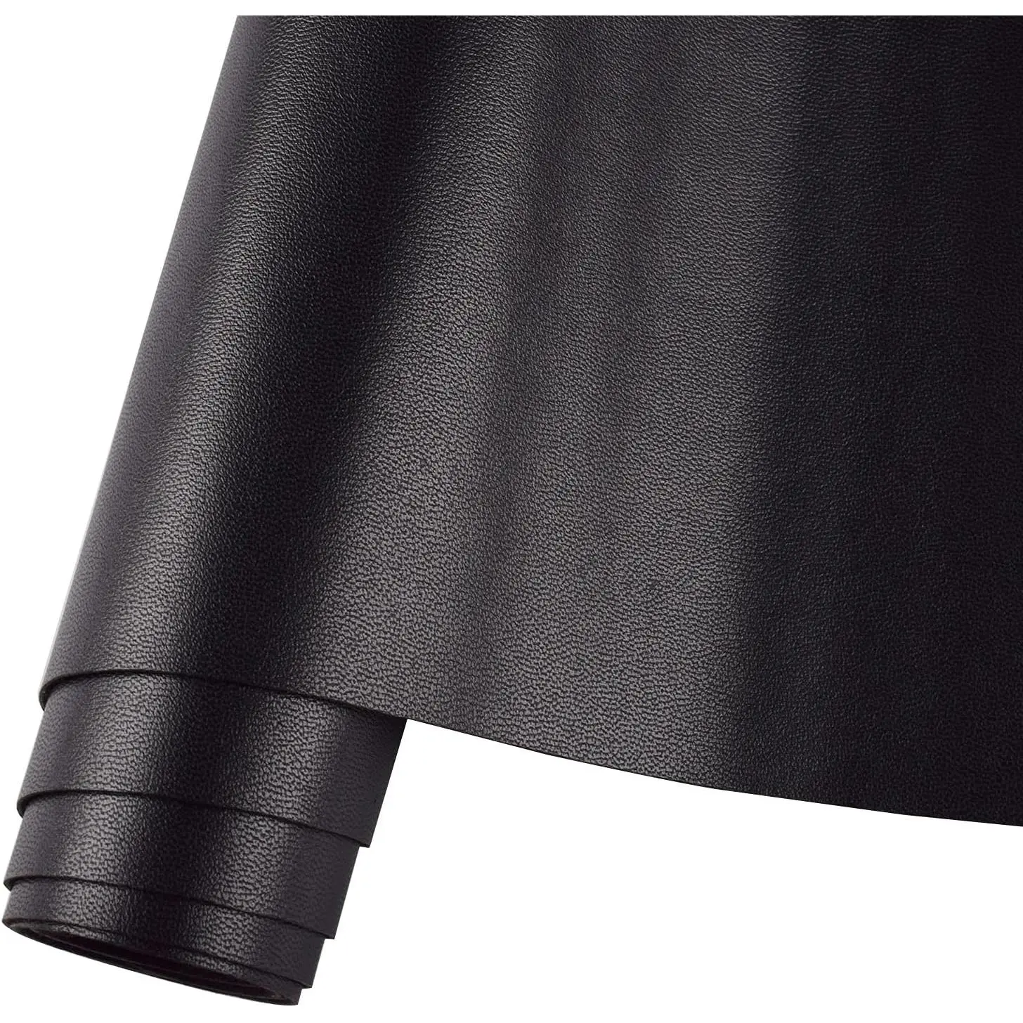 Smooth Solid Color Black Faux Leather 12"X53"(30cmX135cm),Faux Leather Sheets Roll Very Suitable for Making Crafts, Leather Earrings, Bows,Sewing (Black) Faux Leather Roll for Crafts