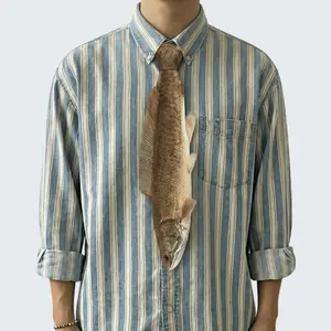 Realistic 3D Fish Shaped Novelty Tie, Funny Fish Necktie for Men, Quirky Gag Gift & Fishing Lover Accessory, Father Day Gifts