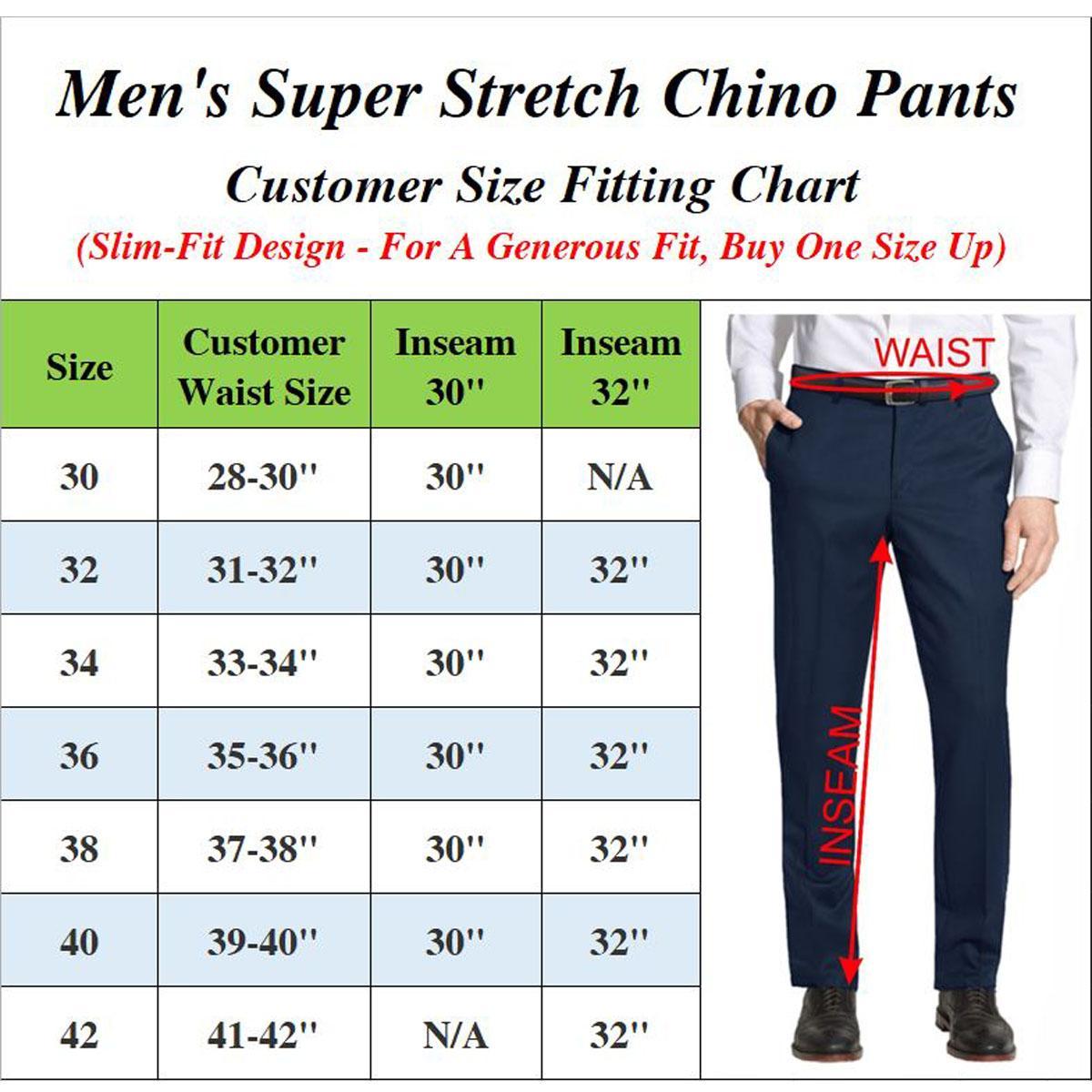 Men's Super Stretch Slim Fit Everyday Chino Pants