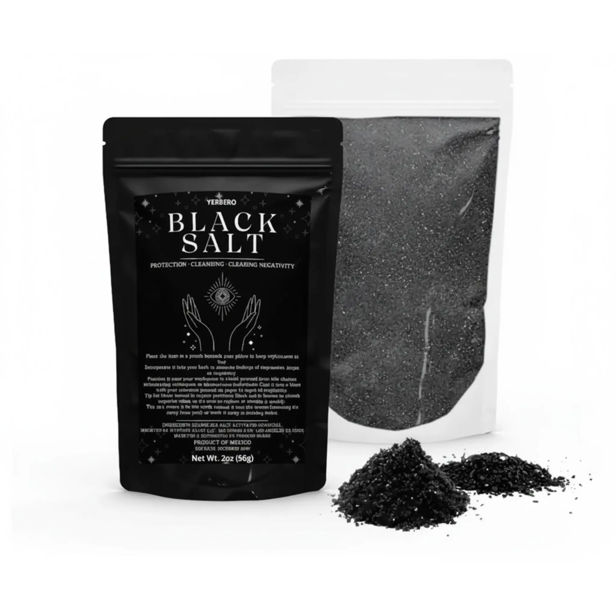 Yerbero Black Salt 2oz Wiccan Ritual Salt for Protection Cleansing and Spiritual Use Authentic Traditional Tool for Magical Practices