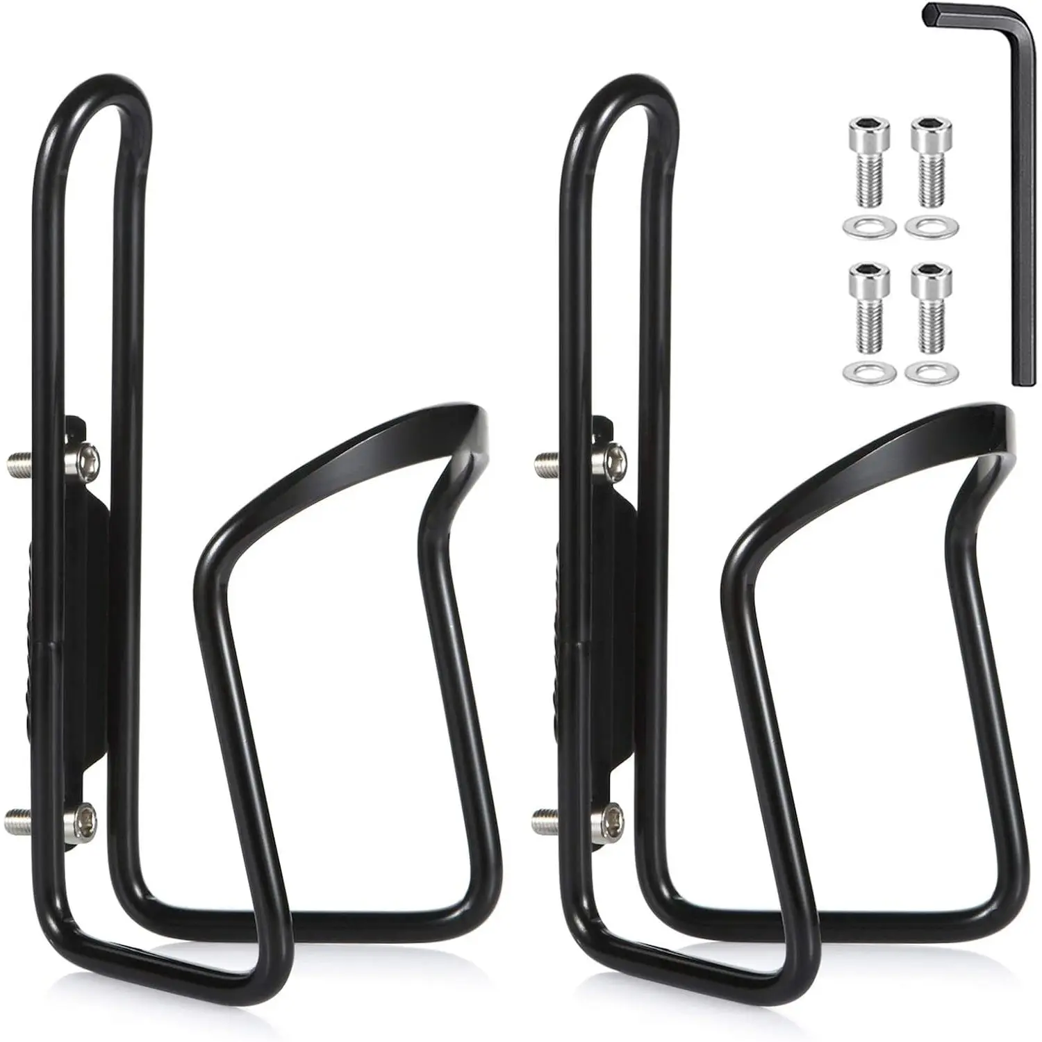 2-Pack Durable Aluminum Alloy Bicycle Water Bottle Cages - Basic Bicycle Accessories for Fitness Enthusiasts, Riders (Drilled Holes Required), Accessories For Bicycle