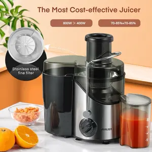 Juilist Model AMR526 Most Cost-effective Juicer with 800W Power 70-85% Juice Yield Stainless Steel Fine Filter