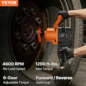 VEVOR 1 Inch Air Impact Wrench, Up to 1200 ft-lbs Nut-Busting Torque, 16.4 lbs Lightweight Pneumatic Impact Gun with Double Handles for Heavy Duty Repairs and Maintenance